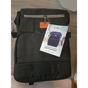 Pillani NWT All-in-One Diaper Bag Backpack Black Convertible
